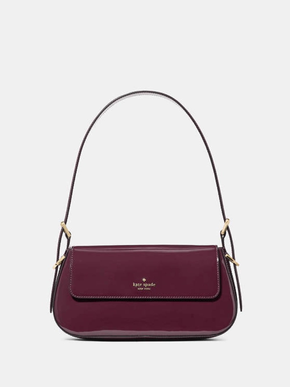 Kate Spade Gwen Patent Shoulder Bag Deep Cherry